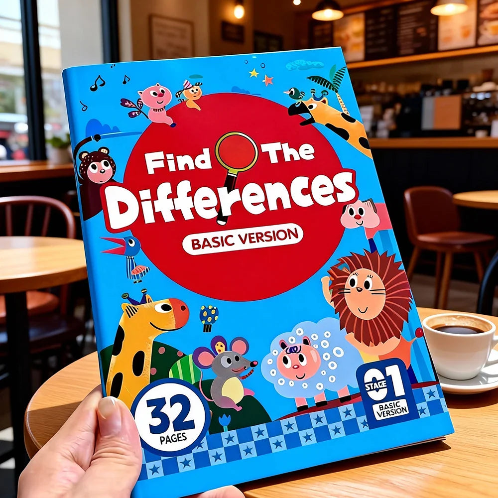 Hidden Differences Activity Book, Featuring 32 Interactive Observation Games and Memory Exercises |   Attention and Concentration Training |   Visual Perception Skills, Focused Attention Games with Numbered Pages |   Find the
