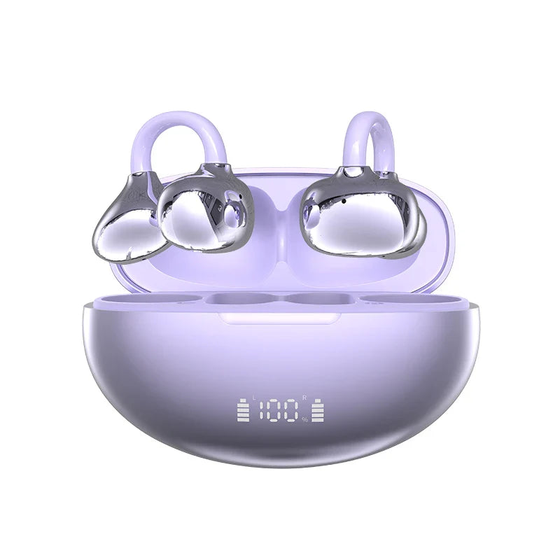 AI Translation Earbuds Pearl Clip Ear Open Bluetooth Earbuds 144 Languages Real-Time Translation for Travel Business Learning