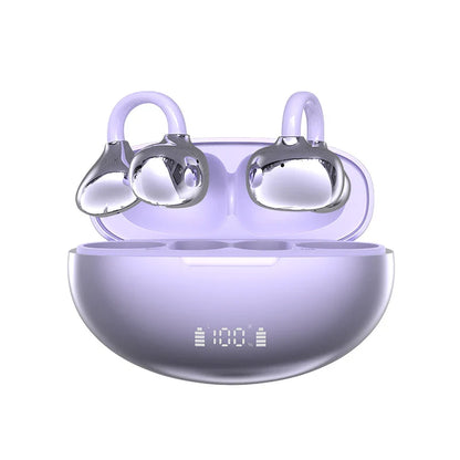 AI Translation Earbuds Pearl Clip Ear Open Bluetooth Earbuds 144 Languages Real-Time Translation for Travel Business Learning