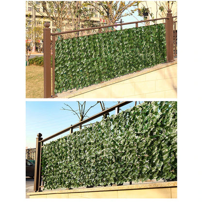 For Home Outdoor Garden Balcony Decoration 0.5X3m Artificial Ivy Hedge Green Leaf Fence Panels Faux Privacy Fence Screen