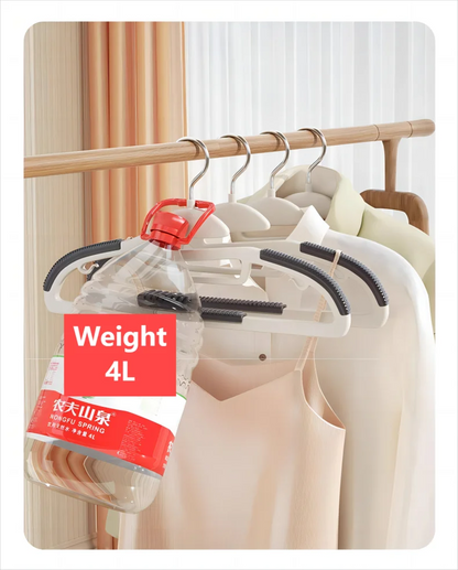 10Pcs Black/Orange/Grey Multifunctional Wet and Dry Household Hanger Suitable for Hanging Clothes Bedroom Wardrobe Anti-Slip