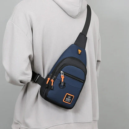 Men's leisure outdoor hiking bike shoulder bag, waterproof sports crossbody bag, travel backpack, men's chest bag, shoulder bag