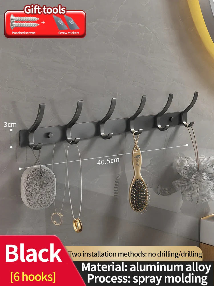 no drill Door Behind Hook Storage Wall Hanging Clothes Hanger Coat Hook Punch-free Hanger Bedroom Organizer Storage Kitchen Acce
