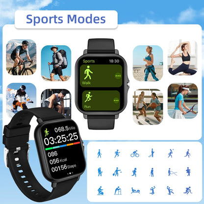 New Smartwatch 1.83-inch Touch Screen Voice Assistant Camera Control Bluetooth Call for Android/IOS Sports Watch Men Women 2026