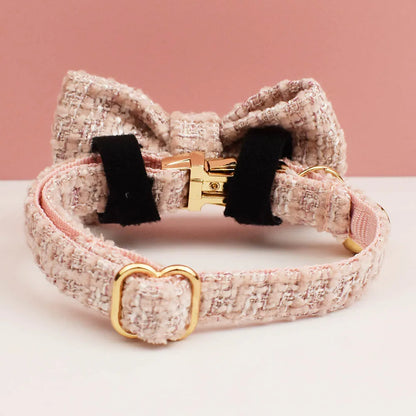 Personalized Metal Hardware Cat Collar And Leash Set with Bell Engraving ID Tag for Kittens Pet Accessories