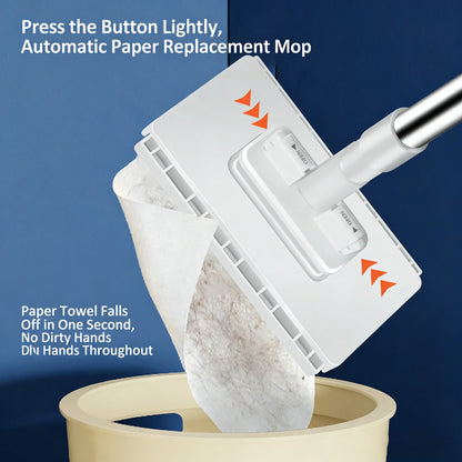Reusable Dust Mop for Floor Cleaning Automatic Clamping Mop Clamp 100cm Wiper Floor Household Cleaning Cloths for Dust Removal