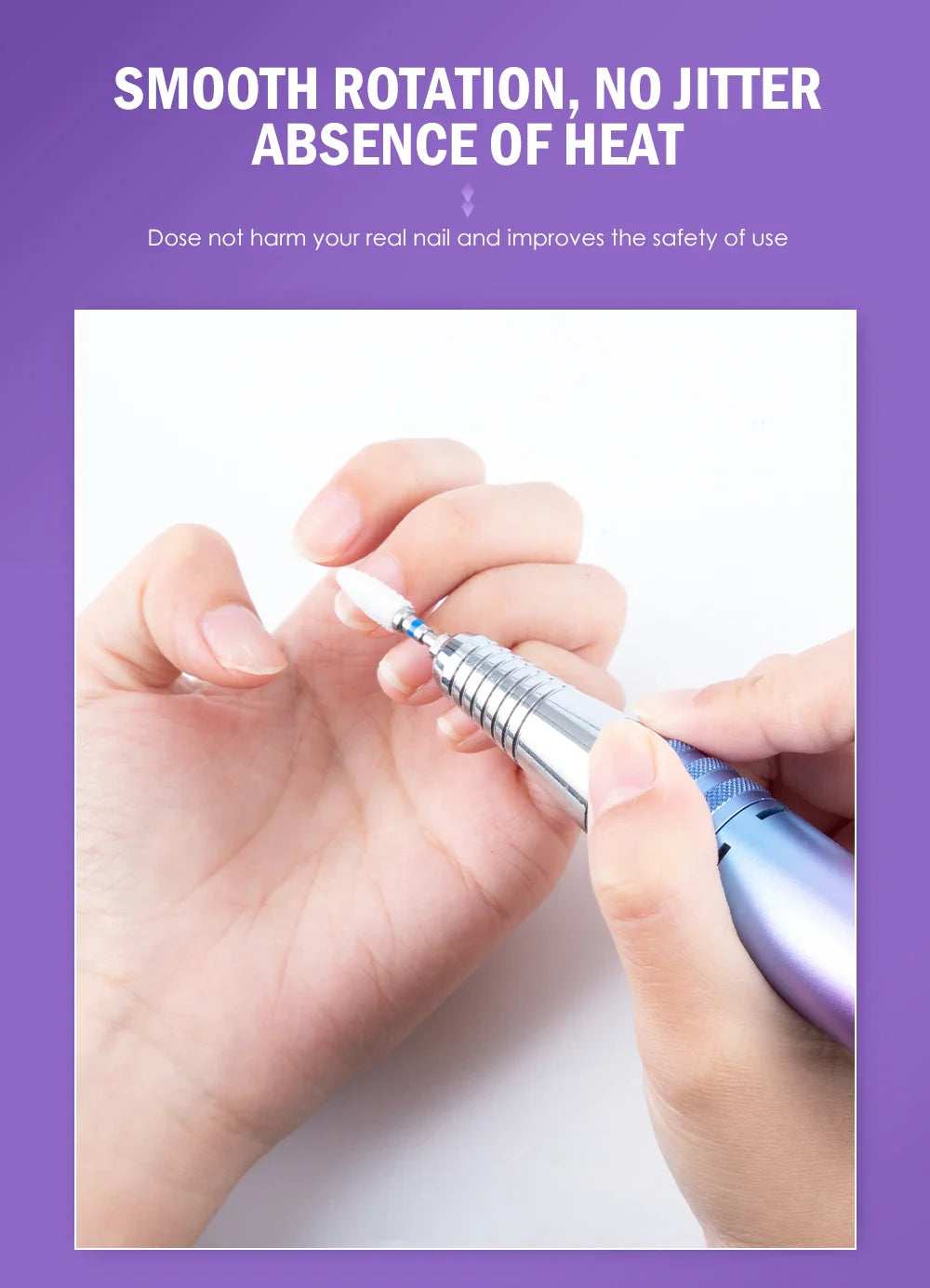 LadyMisty Ceramic Nail Drill Bit Milling Cutter For Manicure Pedicure Nail Files Buffer Nail Art Equipment Accessory