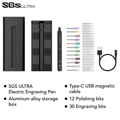 ARROWMAX SGS Engraving Pen Cordless Rotary Tool Kit Electric Mini Grinder with 42 Bits for Crafts Metal Wood Glass Carving