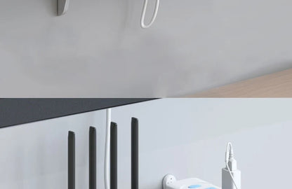 Wall Mount Floating Shelf with Hook Router Camera Power Strip Projector Set Top Box Hanging Storage Holder Home Office Organizer
