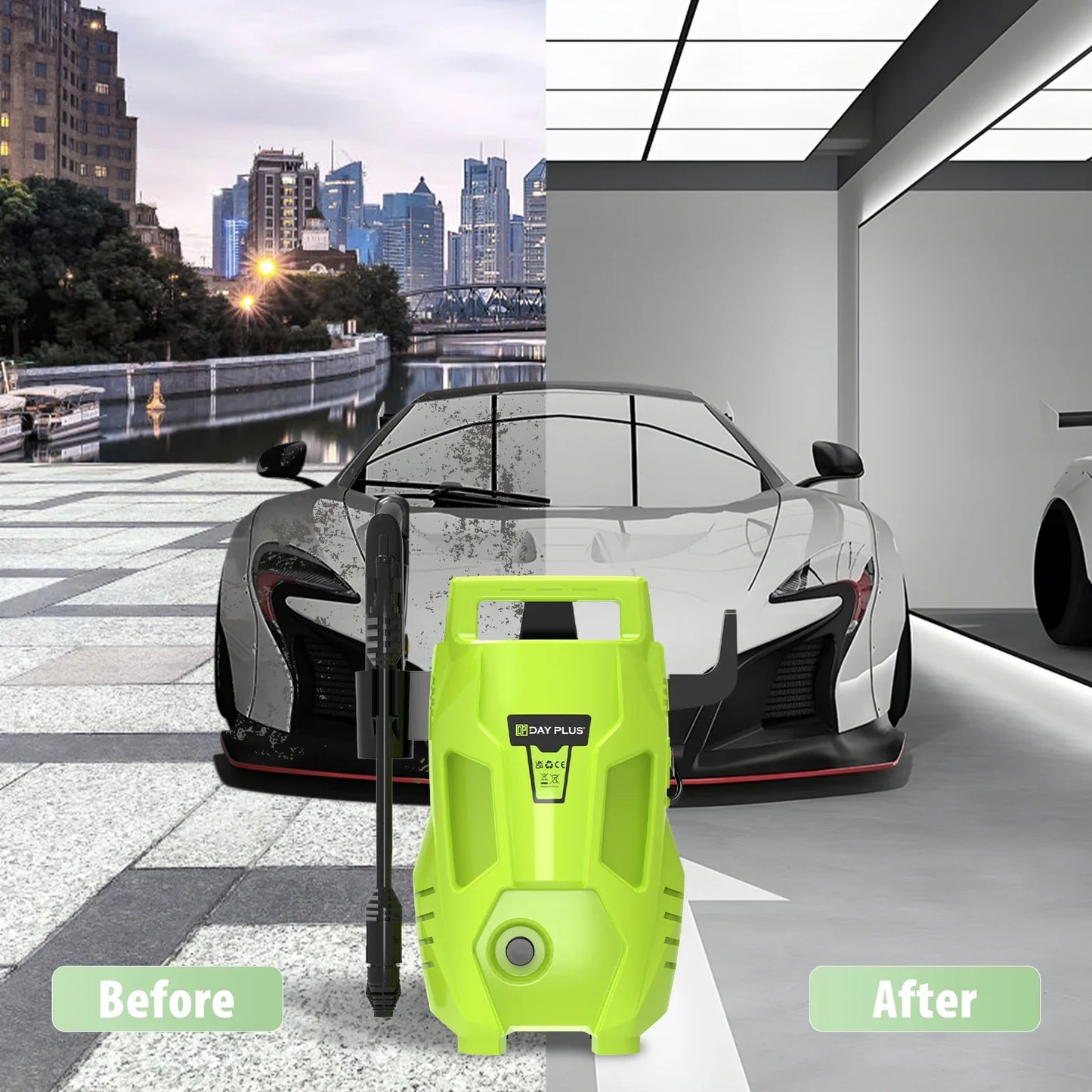 3000W Electric High Pressure Washer 200Bar 3000PSI Power Jet Wash Patio Car Jet Washers with 7m Hose, Adjustable Nozzle
