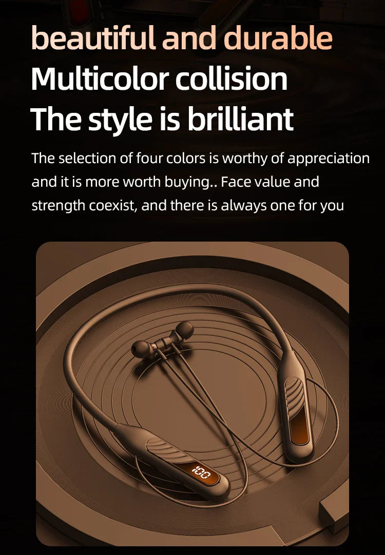 BT8 Wireless Bluetooth Earphones Headphones Outdoor Sports Headset V5.3 Display Button Control Earbuds for Music