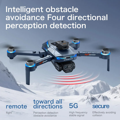 New GT8 Drone 8K Professional HD Dual Cameras Screen Remote 5G WIFI Brushless Motor Obstacle Avoidance Foldable Quadcopter Toys