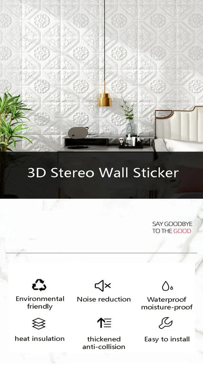 5-20pcs 35*35cm Ceiling 3d Home Bedroom Decor Background Wallpaper Peel Stick Waterproof Decoration Wall Stickers Anti-collision