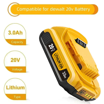3.0Ah for Dewalt original 20V rechargeable tool battery DCB200 DCB201 DCB206 18V 20v 3AH .For Dewalt 18V 20V tool battery
