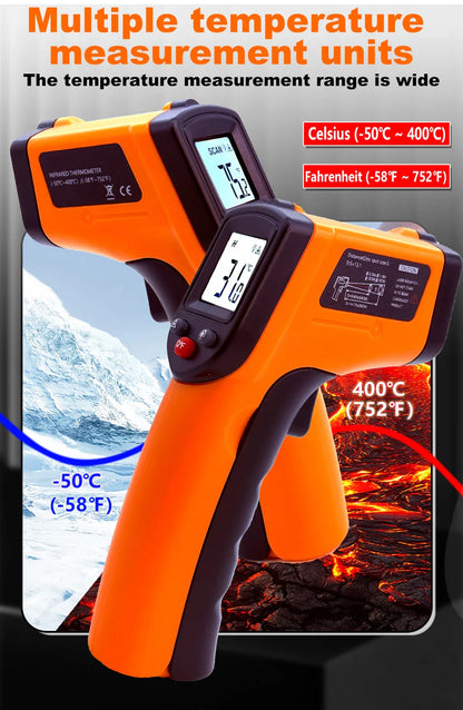 Digital Infrared Thermometer Laser termometro Pyrometer Gun Non-Contact Laser Temperature Meter gauge Tools -50~400℃