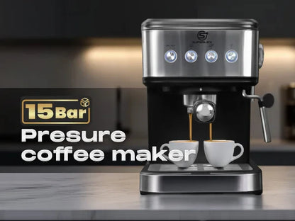 SUPERLEX Semi Automatic Italian Coffee Machine 1100W Pressure High-pressure Extraction and Milk Froth Two in One Coffee Machine