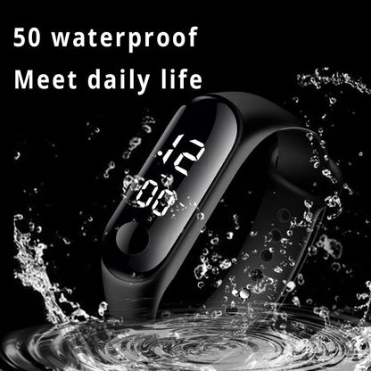 8pcs Children Watches for Girls Rubber Strap Waterproof School Student LED Watch Women Sports Men Digital Clock