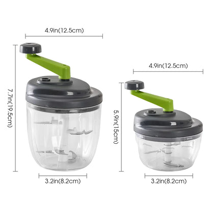 1Pcs 520ml/900ml Hand Crank Garlic Pulverizer Manual Garlic Mashers Meat Grinder Food Vegetable Chopper Kitchen Gadgets