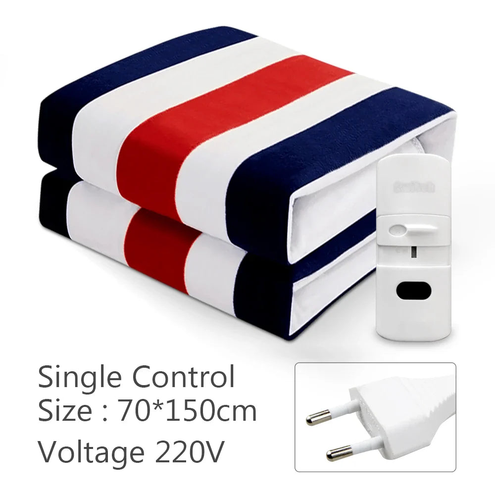 220V Electric Heating Blanket 70x150cm/120x150cm/150x180cm Thicker Heater Heated Blanket Winter Warm Thermostat Heated Pads