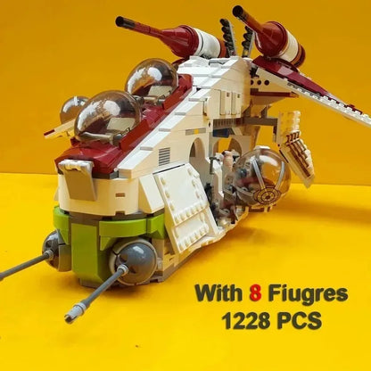 Hot Toys Star 1228pcs Plan Republic Dropship Gunship Building Blocks Bricks WARS 75021 Toys for Children Birthday Gift