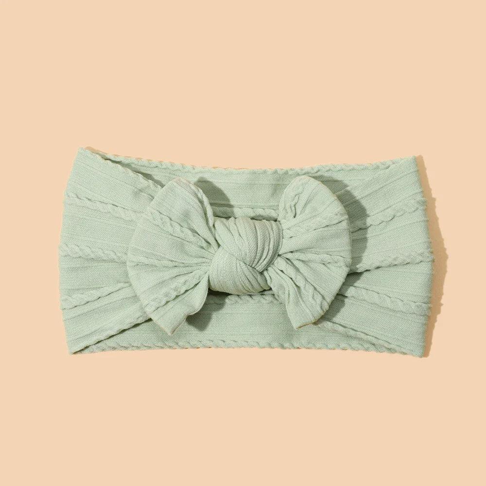 1Pcs Newborn Baby Headband For Girls Elastic Knit Children Turban Baby Bows Soft Nylon Kids Headwear Hair Accessories 32 Colors