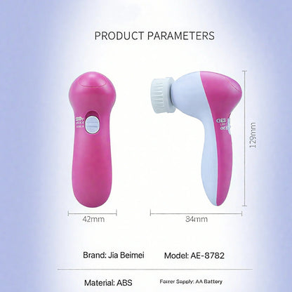 Electric 5-in-1 Facial Cleansing Brush, Multi-functional Rotating Massage Pore Cleansing Beauty Device Pore Cleaner