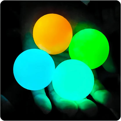 5-20pcs Glow in the Dark Bouncy Balls Rubber Stress Relief Toys for Kids Birthday Party Favor Valentine Gifts Classroom Prizes
