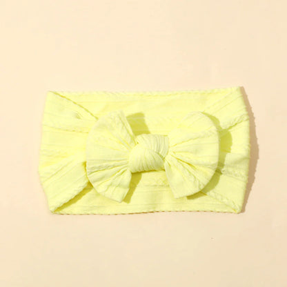 1Pcs Newborn Baby Headband For Girls Elastic Knit Children Turban Baby Bows Soft Nylon Kids Headwear Hair Accessories 32 Colors