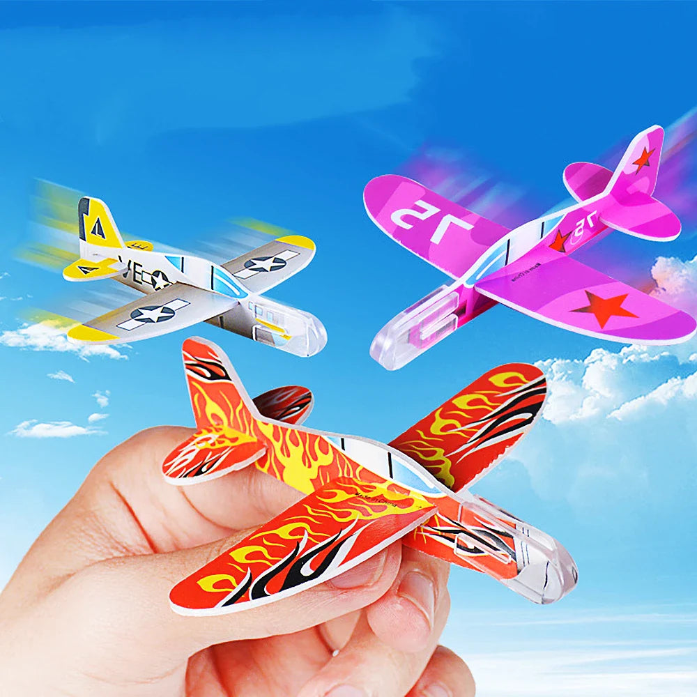 20-100 Pcs/Bag Gliders Planes Foam Assemble Airplane Toys Kids Birthday Gifts Party Favors Children School Prizes Goodie Fillers