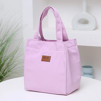 Large Capacity Lunch Bag with Aluminum Foil Insulation for Work, Simple and Practical Top Handle Bag