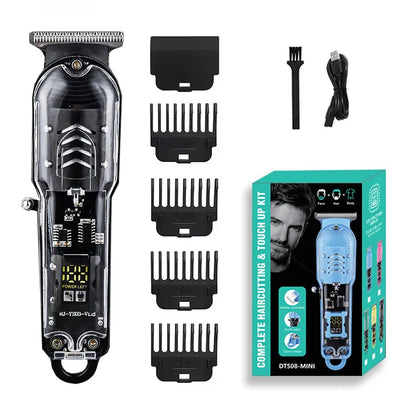 Hair Cut Machine Rechargeable Hair Clippers Transparent Professional Clippers Electric Hair Trimmers Shaver for Men Cordless