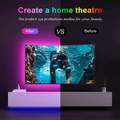 Led Lights for TV 3 Key Control Led Strip USB 5V Tape Lights for TV Backlight Home Party Decoration Flexible Ribbon