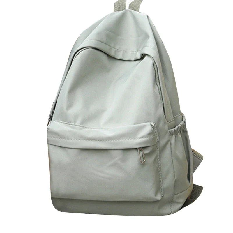 Women Schoolbag Waterproof Large Capacity School Backpack Smooth Zipper Solid Teens Girl Casual Daypack Bag Student Supply NEW
