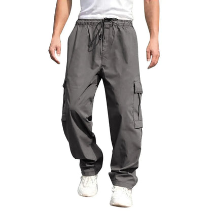 New Style Amazon Men's Cargo Pants Loose Straight Leg Casual Sports Trousers Working Men's Pocket Pants European And American