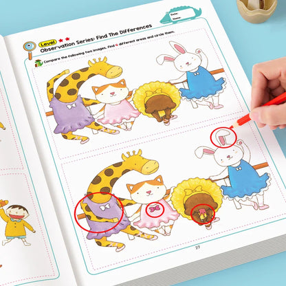 Hidden Differences Activity Book, Featuring 32 Interactive Observation Games and Memory Exercises |   Attention and Concentration Training |   Visual Perception Skills, Focused Attention Games with Numbered Pages |   Find the