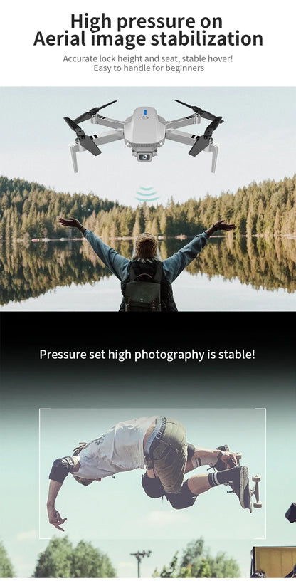 2025 E88 Professional HD 4K RC Drone Wide Angle Camera Foldable Helicopter Quadcopter Aircraft Kid Gift Toys By KBDFA