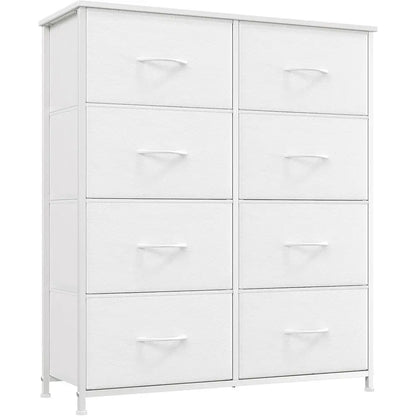 Tall Chest of Drawers for Bedroom, 8-Drawer Wide Storage Organizer, Fabric Dresser or Closet, Nursery Bed, Living Room, Laundry,