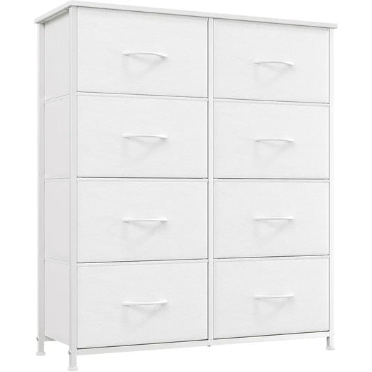 Tall Chest of Drawers for Bedroom, 8-Drawer Wide Storage Organizer, Fabric Dresser or Closet, Nursery Bed, Living Room, Laundry,