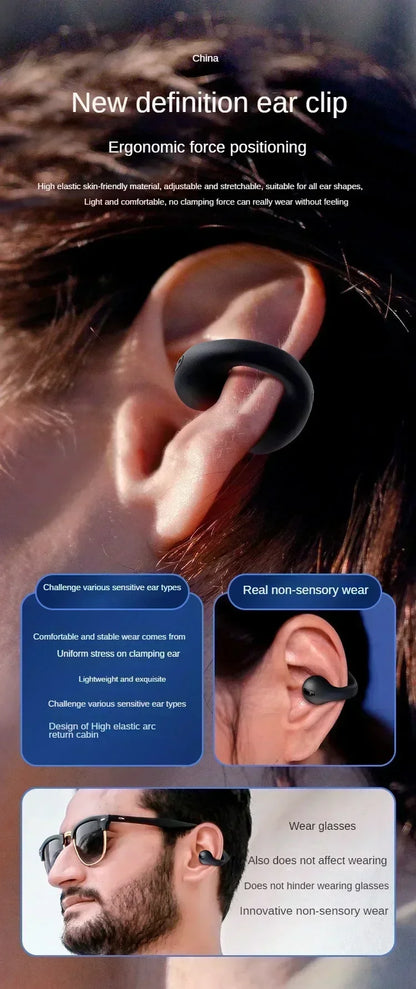 Brand new original T75 bone conduction wireless Bluetooth 5.3 headphones sports HiFi sound quality headphones