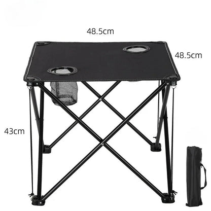 Portable Foldable Beach Table Hollow Edge Cloth Dining Table Waterproof Outdoor Camping Picnic Desk for Sand Garden