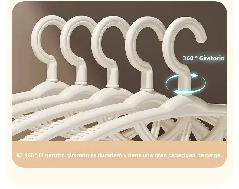Thiened Wide Oulder Clothes Hanger Home Anti-Slip Hanging Clothes Hanger Large Size Plastic Rotatable Clothes Hangers Organizer