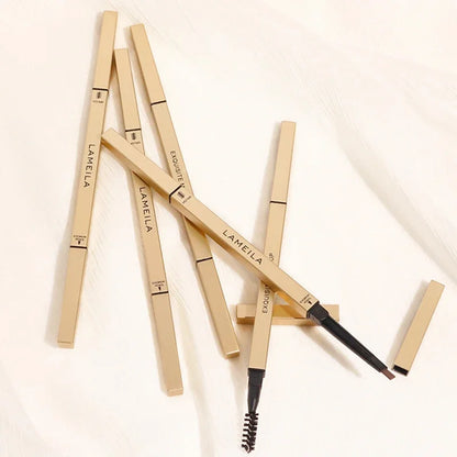 5 Color Waterproof Matte Eyebrow Pen Makeup Double Head Long Lasting Brown Non-Smudged Eye Brow Pencil Tint with Brush Cosmetics