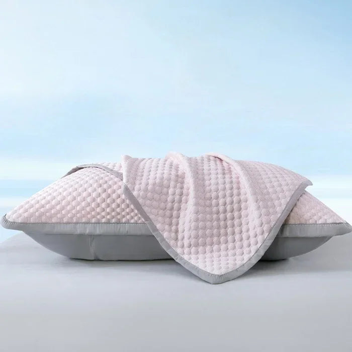 Summer Cooling Pillowcase Solid Color Ice Bean Bean Pillowcase Cool Feeling Air Conditioning Cover Washable  (No Pillow) 48x74cm