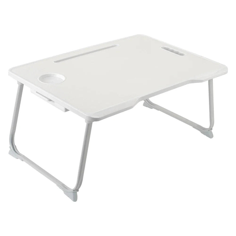 Foldable portable laptop bed desk with drawer for laptop, 60cmW x 42cmD x 28cmH
