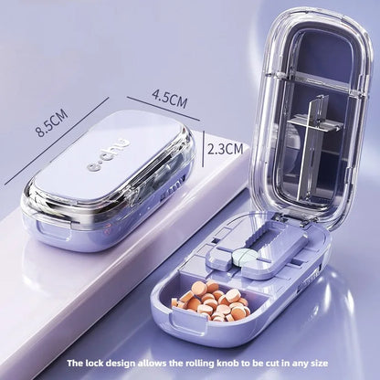 New Quartering Pill Cutter Storage Box Portable Drug Tablet Medicine Dustproof Divider Organizer Crusher Pill Cutter