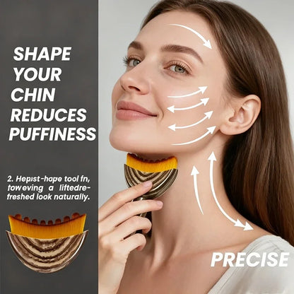 New Lymphatic Contour Face Brush for Lymphatic Drainage Massage Ergonomically Designed to Fit Skin Precisely
