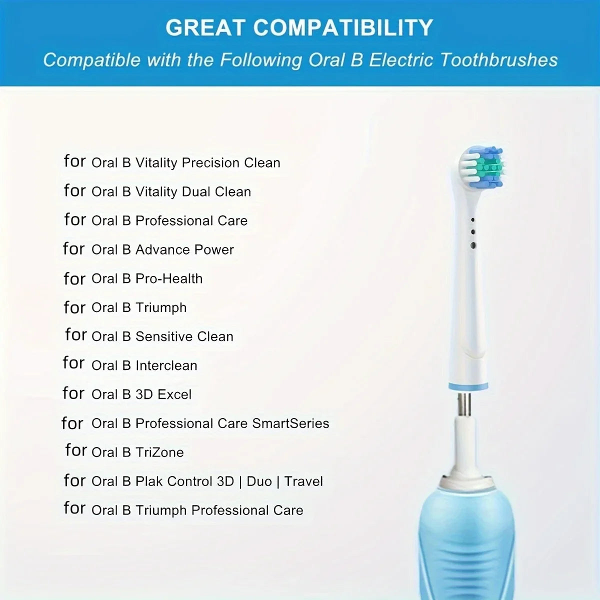 4/12/16Pcs Replacement Toothbrush Heads Compatible with Oral-B Braun Professional Electric Toothbrush Heads Brush Heads