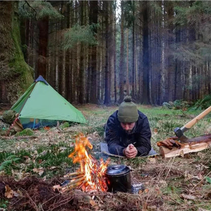 New FLAME'S CREED Lanshan 1 Person Oudoor Ultralight Camping Tent Single Man 3/4 Season Professional 15D Silnylon Rodless Tent