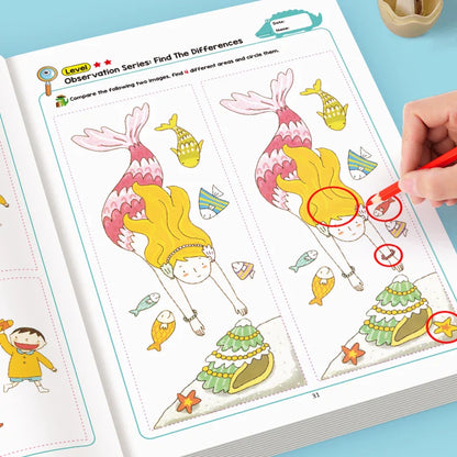Hidden Differences Activity Book, Featuring 32 Interactive Observation Games and Memory Exercises |   Attention and Concentration Training |   Visual Perception Skills, Focused Attention Games with Numbered Pages |   Find the