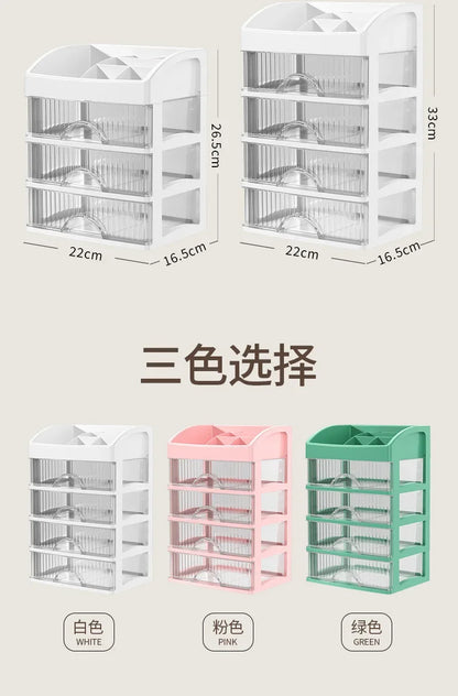 New 1Pc 5-layer Makeup Storage Box Debris Storage Box Drawer-style Dressing Table Office DeskCosmetics Multi-layerstoragecabinet